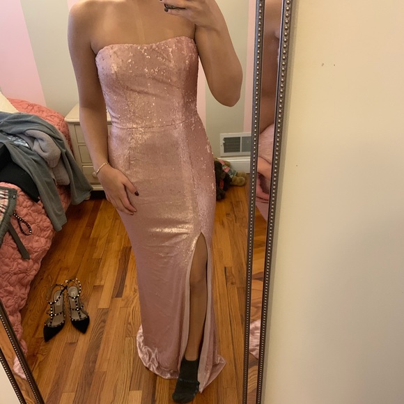 NEW Dress the Population sequin gown - Picture 3 of 8